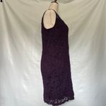 Skies Are Blue  Lace Midi Dress Sz L Purple Dark Fairy CottageCore Boho Feminine Photo 2