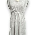Eileen Fisher NWT M Gray Pearl Organic Cotton Tunic Mini Dress Lounge Minimalist Photo 3