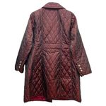 Chico's Chico’s Long Quilted Animal-Print Midi Coat Shimmer Burgundy Size 3 | XL 16-18 Photo 3