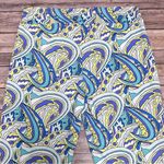 Lulu B Cropped Wide Straight Leg Pull On Pants Large Blue Green White Black L Photo 5