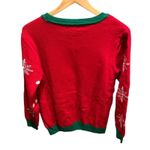 To Be Jolly Naughty/Nice sequin Christmas sweater women's size XL Red Photo 1