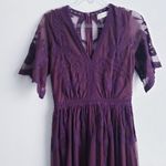 Altar'd State Altered State Lace Maxi Dress V-Neckline Mauve Pink Photo 2