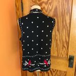 Vtg Y2K cardinal winter zip up sweater vest Black Size M Photo 8