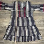John Mark  Embroidered 3/4 Sleeve Tiered Dress 100% Cotton F32 Photo 3