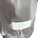 Hugo Boss Black Suede Fur Trim Moto Aviator Jacket Size US 10 Photo 12