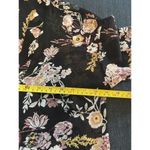 Wall Flower  Open Front Floral Kimono Small Black 3/4 Sleeve Semi-Sheer Polyester Photo 5