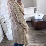 Beige Heavy Cable Knitt Cardigan Size Small Photo 1