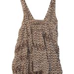 Urban Outfitters Size Small S Short Dress Brown Cream White Trendy Flowy Boho Photo 1