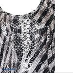 Jennifer Lopez Black & White Snakeskin Top Size M Photo 1