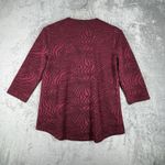 Chico's  Blazer Womens Medium Red Black‎ Abstract Animal Print Casual Business Photo 2