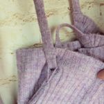 Urban Outfitters Bibi Wrap Surplice Sweater Women M Purple Crop Adjustable Tie Photo 7