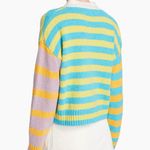 Rails The Geneva Mixed Stripe Cardigan Cashmere Blend Pink Yellow Size XL Photo 1