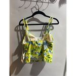 Caribbean Joe Yellow Floral Swimsuit Top Woman’s Size 10 NEW Top Only Photo 2