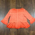 Anthropologie Alemi + Kin orange peplum top Photo 5