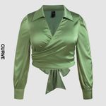 Cider  green wrap top Photo 1