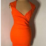 Nicole Miller  Orange Midi Cocktail Sheath Dress 0 Fall Corporate Siren Dopamine Photo 0