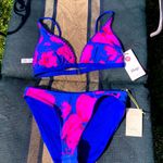 Maaji reversible Bikini Cobalt Blue Parade Crochet And Fushia L Photo 0