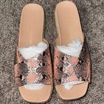 Chinese Laundry Pink Snake Print Women's Slide Sandals Photo 0