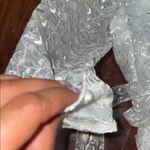 Vintage MSK White Blazer with Elegant Lace Detailing Photo 7