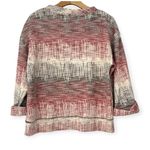 Anthropologie Postmark Black Red White Etched Sunset Top Pullover Knit Sweater Photo 3