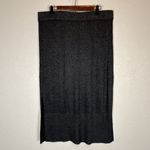 Banana Republic  Maxi Shine Sweater Skirt Size XL Black Lurex Yarn Side Slits Photo 1
