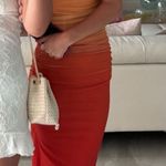 Orange Ombre Midi Dress Size XS Photo 1