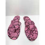 14th & Union  Womens Size 7.5 Pink Black Faux-leather Snake Embossed Flip-flop Sa Photo 1