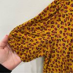 Urban Outfitters Floral Front Slit Midi Dress XS Mustard Boho Romantic Fall Photo 5