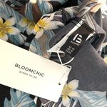 Bloomchic Floral Cold Shoulder Pocket Ruffle Belted High Low Hem Dress Black 10 Photo 4