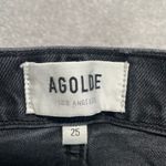 AGOLDE Jeans Womens 25 Washed Black Pinch Waist Skinny Stretch Distressed Photo 2