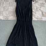 BECCA by Rebecca virtue Becca Breezy Basics Black Tie Strap Smocked Waist Beach Coverup Mini Dress Sz S Photo 0