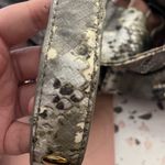 Steven by Steve Madden Tote Bag Snake Print Faux Leather Grommet Gray AS IS Photo 5