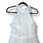 Lulus  NWOT Beloved Blossoming White 3D Floral Halter Backless Mini Skater Dress Photo 4