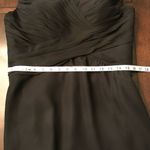 Elegant Black Chiffon Off the Shoulder Gown with Ruched Bodice and Fishtail Hem Size L Photo 6