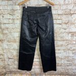 L'Agence L’agence Wanda Cropped High Rise Wide Leg Jeans in Noir Coated Size 28 NEW Photo 4