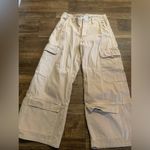 ZARA Wide leg tan green cargo pocket pants size 6 $89 spring classic y2k spring Photo 3
