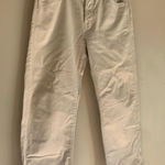 Mother The Ditcher Crop Cream Pants Denim Bottoms Women Size 29 Wide Leg Photo 0