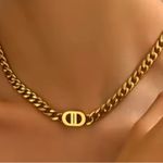 Double D Gold Chain Necklace Waterproof Photo 3