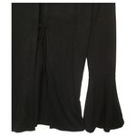 Lulus New Top Womens XS Let It Be Me Open Back Tie Long Bell Sleeve Top Black Photo 12