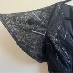 Venus  SEQUIN Detail black embroidered romper Size 4 Photo 3