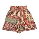Bunulu Boutique Floral Paisley Lightweight Paperbag Shorts NWT Pink Photo 2