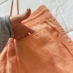 Athleta Cabo 100% Linen Jogger Pant Womens Size 4P Orange Ankle Cuffed Pockets Photo 8