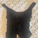 ZARA  sheer ruched tie top Photo 2