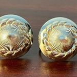 VTG Coro Silver Toned Circle Screw back Earrings Elegant Minimalist Old Money Photo 0