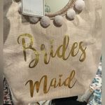 SHIRALEAH CHICAGO MIA BLUSH BRIDESMAID BRIDAL POMPOM TOTE White Photo 6