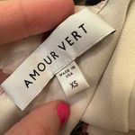 Amour Vert Floral Silk Draped Wrap Skirt Size XS Photo 2