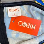 Intempo Ruched Strap Bustier Bodysuit Satin Blue Gold Yellow 8‎ Photo 11