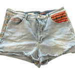Pilcro Blue Jean Shorts High-Waisted Distressed Photo 0