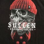 Dark Black Sullen grey red print skull graphic print t Photo 1