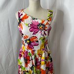 R&K Originals stretch cotton multi color dress size 8 Orange Photo 3